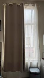 260x140cm Curtains x4 + Sheer Curtains x2, Ophalen, Gebruikt, Beige