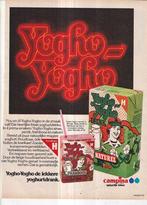 Retro reclame 1980 Campina Yogho-Yogho in 4 smaken, Overige typen, Ophalen of Verzenden
