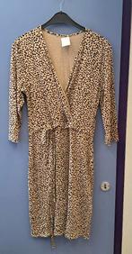 Anna van Toor jurk beige / zwart luipaard printje mt L 45951, Kleding | Dames, Anna van Toor, ., Maat 42/44 (L), Ophalen of Verzenden