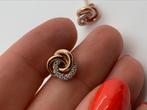 V371 Prachtige zilveren oorbellen rosegoldplated, Sieraden, Tassen en Uiterlijk, Oorbellen, Overige kleuren, Ophalen of Verzenden