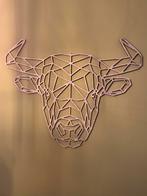 Houten buffel wanddecoratie - 75 cm breed, Ophalen of Verzenden, Zo goed als nieuw
