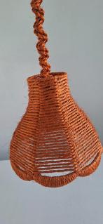 Vintage Touw Hanglamp Oranje, Huis en Inrichting, Lampen | Hanglampen, Overige materialen, Gebruikt, Vintage, Ophalen of Verzenden