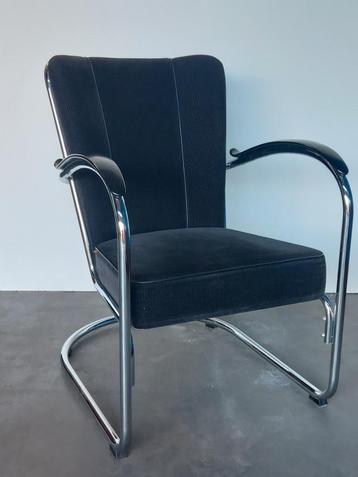 Gispen 412S Manchester rib zwart | Hoogglans | Nieuwstaat ! beschikbaar voor biedingen