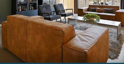1 Vinted Leather Bank 2,5 zits Cognac, Huis en Inrichting, Banken | Bankstellen, Gebruikt, Rechte bank, Tweepersoons, 200 tot 250 cm
