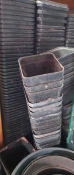 Grote partij kweekpotten - P9 en diverse maten, Kunststof, Gebruikt, Vierkant, Ophalen of Verzenden