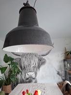 Industriële hanglamp, Gebruikt, 50 tot 75 cm, Ophalen of Verzenden, Metaal