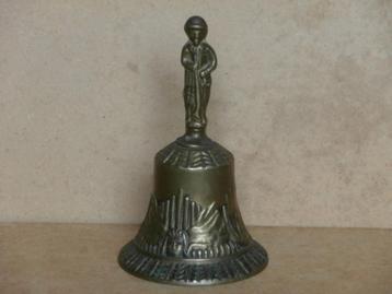 Antieke tafelbel handbel tafel bel jager geweer hond beeldje beschikbaar voor biedingen