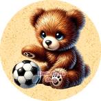 L236 luxe icing beer voetbal 20cm eetbare taart print top, Ophalen of Verzenden, Nieuw, Taarten, Versiering