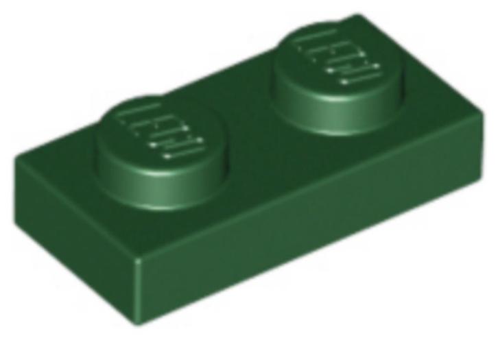 Lego plaatjes/plates 1x2 donker groen 255 stuks, Kinderen en Baby's, Speelgoed | Duplo en Lego, Zo goed als nieuw, Lego, Losse stenen