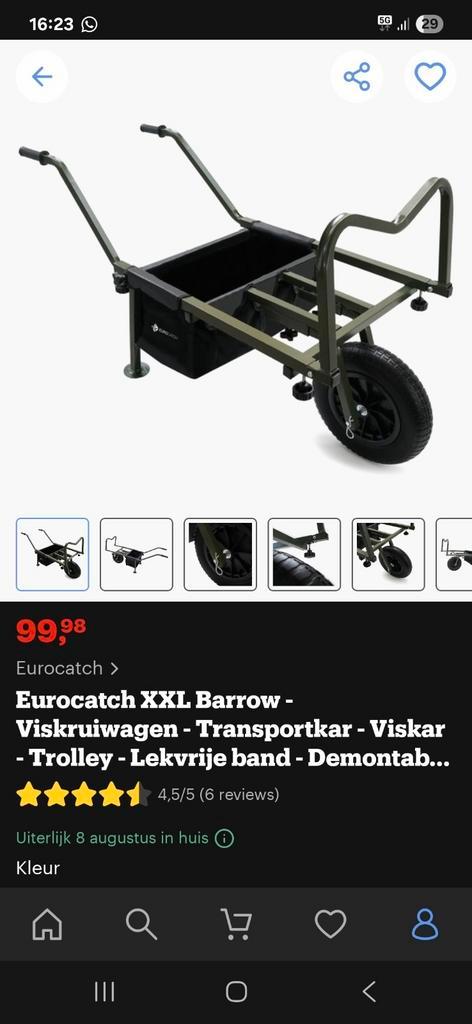 Viskruiwagen Karper - Nieuw in Doos!, Watersport en Boten, Hengelsport | Karpervissen, Nieuw, Overige typen, Ophalen of Verzenden