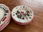 Mason's Christmas Village kerst 5 ontbijtborden, Ophalen of Verzenden, Zo goed als nieuw, Wedgwood, Bord(en)