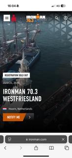 Ticket gezocht Ironman Westfriesland 70.3 2026, Ophalen of Verzenden, Nieuw