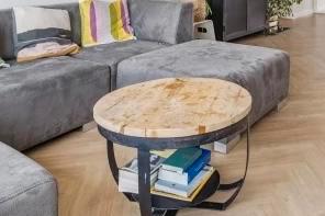 Industriële Salontafel Hout & Metaal beschikbaar voor biedingen