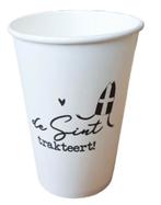 NIEUW 50 stuks beker de sint trakteert Sinterklaas, Ophalen of Verzenden, Nieuw