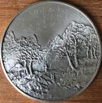 Chinese plaquette met landschap gesigneerd, Verzenden