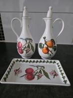 Portmeirion pomona olie en azijn fles met onder bord, Huis en Inrichting, Woonaccessoires | Dienbladen, Ophalen of Verzenden, Zo goed als nieuw