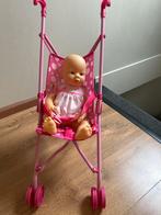 Lief Babypopje in Buggy, Ophalen of Verzenden, Gebruikt, Babypop
