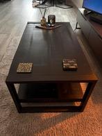 Salontafel metaal/mangohout zwart, Huis en Inrichting, Tafels | Salontafels, Ophalen, 100 tot 150 cm, 50 tot 100 cm, Zo goed als nieuw