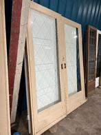 Mooie ensuite schuifdeuren met geslepen glas en handvatten, Ophalen, Gebruikt, 120 cm of meer, Binnendeur