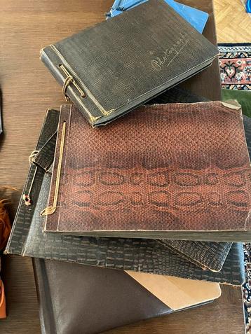7 stuks oude fotoalbums vol met foto’s,  jaren ‘30 beschikbaar voor biedingen