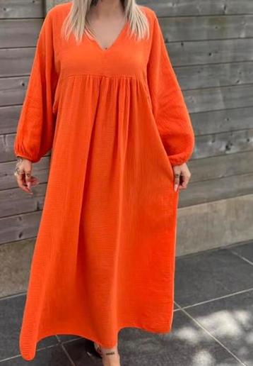 Nieuwe Super leuke Maxi jurk oranje mt 38/46 beschikbaar voor biedingen