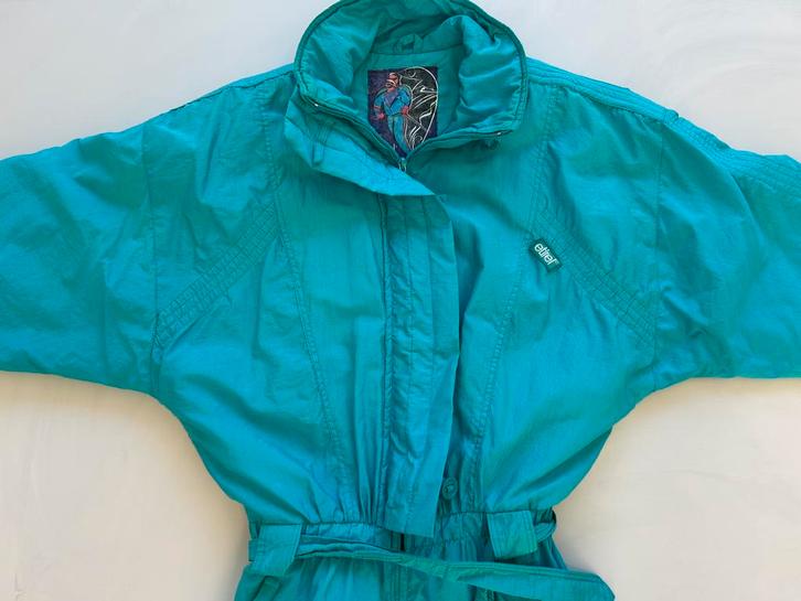 Retro Vintage Fout Turquoise Skipak mt.38 M, Kleding | Dames, Wintersportkleding, Gedragen, Pak, Maat 38/40 (M), Ophalen of Verzenden