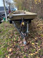 Aluminium platbodem met trailer, Ophalen of Verzenden, Zo goed als nieuw