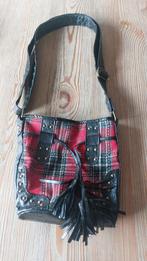 Leuke Schoudertas met Ruitpatroon Tartan Schotseruit, Overige merken, Ophalen of Verzenden, Zo goed als nieuw, Leer