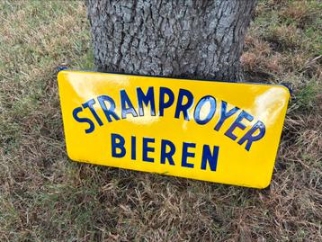 Prachtig Vintage Stramproyer Bieren Emaille Reclamebord beschikbaar voor biedingen