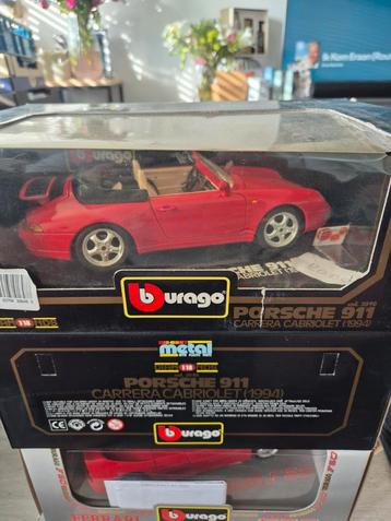 478 porsche 911 cabriolet rood 1/18 bburago  beschikbaar voor biedingen