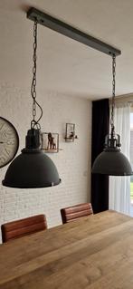 Industriële hanglamp met dubbele kap, Huis en Inrichting, Ophalen of Verzenden, Zo goed als nieuw