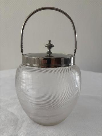 Vintage koekjespot Fries draadglas. beschikbaar voor biedingen