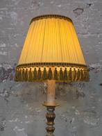Grote beige gele lampenkap met kwastjesrand, Ophalen, Gebruikt, Beige, 25 tot 50 cm