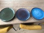 9 Dinerborden - Blauw, Groen, Paars - 28cm, Ophalen, Gebruikt, Bord(en), Effen