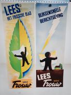 Originele Poster Trouw kranten strookjes, Verzenden, A1 t/m A3, Overige onderwerpen, Rechthoekig Staand