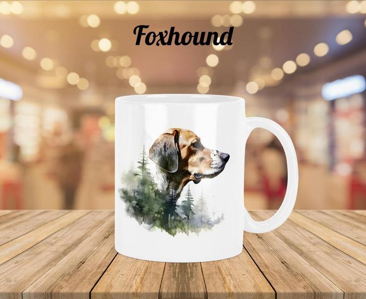 Foxhound profiel mok, Huis en Inrichting, Keuken | Servies, Nieuw, Kop(pen) en/of Schotel(s), Overige stijlen, Ophalen of Verzenden