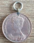 draag munt medaille , inhuldiging Kon. Wilhelmina 1898, Postzegels en Munten, Penningen en Medailles, Ophalen of Verzenden, Overige materialen