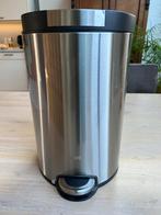 Prullenbak Pedaalemmer softclose Eko 12 liter, Ophalen, Met pedaal, Zo goed als nieuw, Rvs
