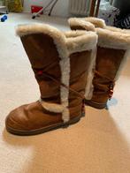 Dameslaarzen Suede Kleur Bruin met Beige.Merk Hobb's maat 37, Hobb's, Hoge laarzen, Bruin, Verzenden