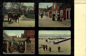 Scheveningen - 4 afb - 1909 gelopen beschikbaar voor biedingen