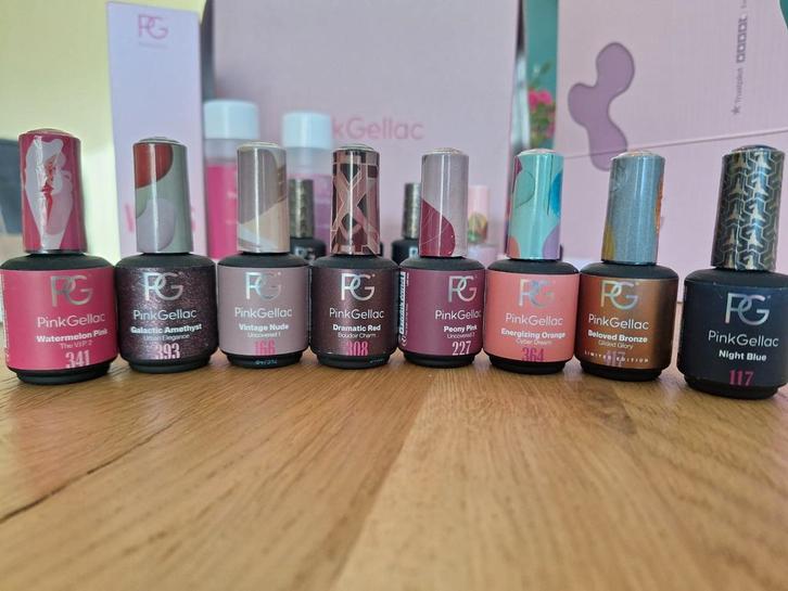 Pink Gellac Set - Nagelverzorging, Sieraden, Tassen en Uiterlijk, Uiterlijk | Cosmetica en Make-up, Zo goed als nieuw, Make-up