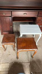 Vintage Queen  Anne tafeltjes brocante tafeltjes set van 3, Antiek en Kunst, Antiek | Meubels | Tafels, Ophalen