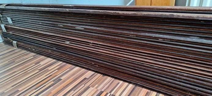 Hardhouten schroten, ongeveer 4m², Doe-het-zelf en Verbouw, Hout en Planken, Gebruikt, Plank, Overige houtsoorten, 200 tot 250 cm