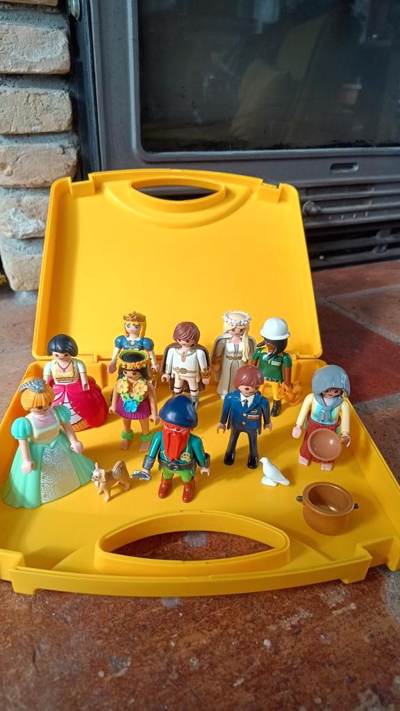 10 speciale Playmobil poppetjes met extras in opbergkoffer, Kinderen en Baby's, Speelgoed | Playmobil, Gebruikt, Los playmobil