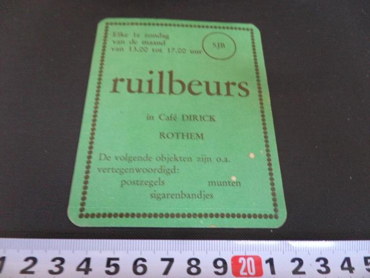 sticker Rothem Café Dirick   Ruilbeurs, Verzamelen, Stickers, Zo goed als nieuw, Bedrijf of Vereniging, Ophalen