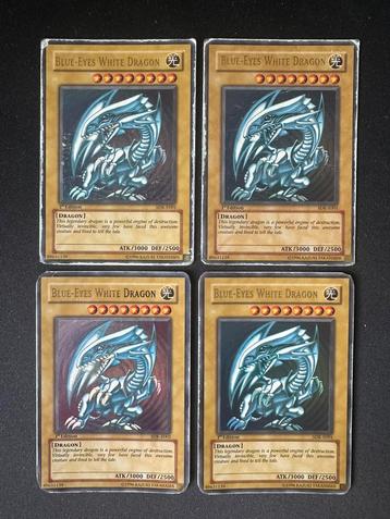 4x First Edition Blue Eyes White Dragon SDK-E001 Ultra Rare beschikbaar voor biedingen