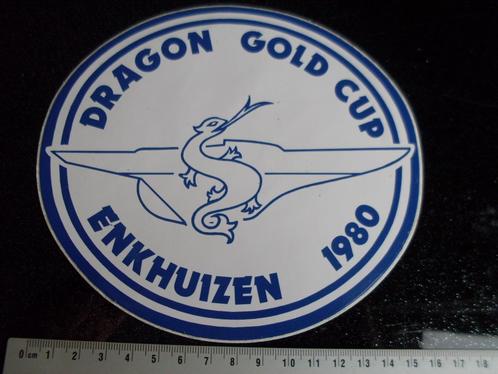 sticker dragon gold cup enkhuizen 1980 logo draak, Verzamelen, Stickers, Zo goed als nieuw, Sport, Verzenden