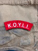 Britse geborduurde KOYLI title wo2, Ophalen of Verzenden, Landmacht, Engeland, Embleem of Badge