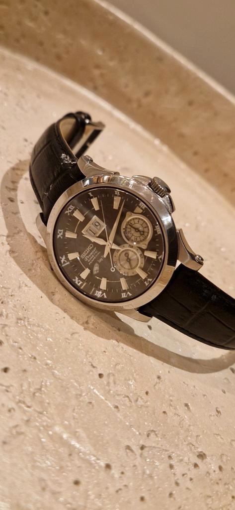 Seiko Premier Kinetic 7D48 – Werkende slaapfunctie, Sieraden, Tassen en Uiterlijk, Horloges | Heren, Zo goed als nieuw, Seiko
