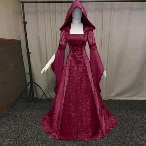 Lange rode middeleeuwse jurk (renaissance victoriaanse), Kleding | Dames, Carnavalskleding en Feestkleding, Nieuw, Kleding, Historisch